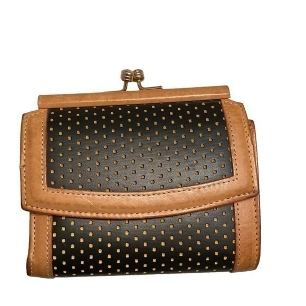 Dooney and Bourke black leather wallet vintage made in USA